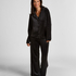 Pantalon de pyjama Velours, Noir