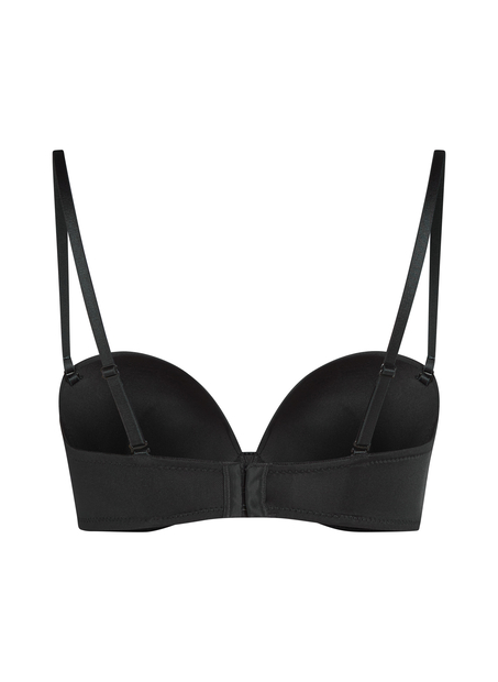 Soutien-gorge maximiseur préformé sans bretelles, Noir