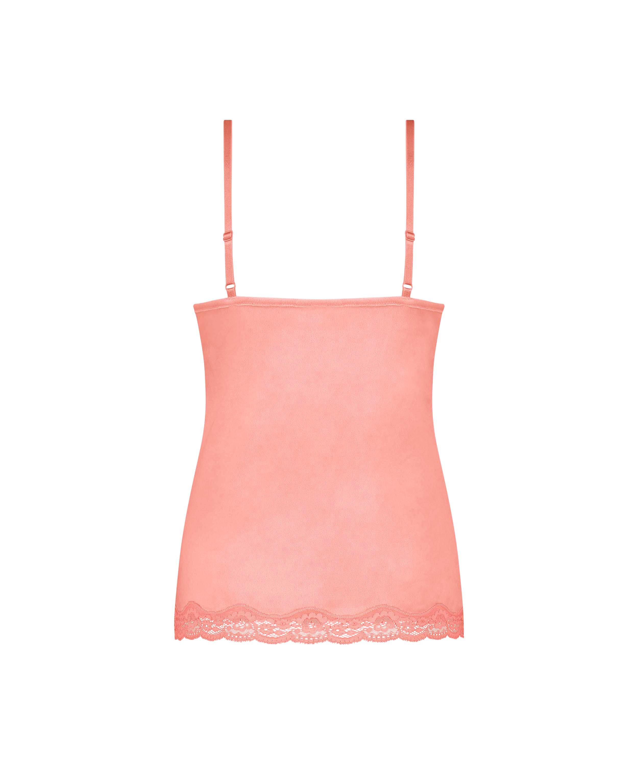 Cami top Velours Lace, Roze, main