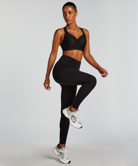 HKMX Soutien-gorge de sport The All Star Maintien niveau 2, Noir