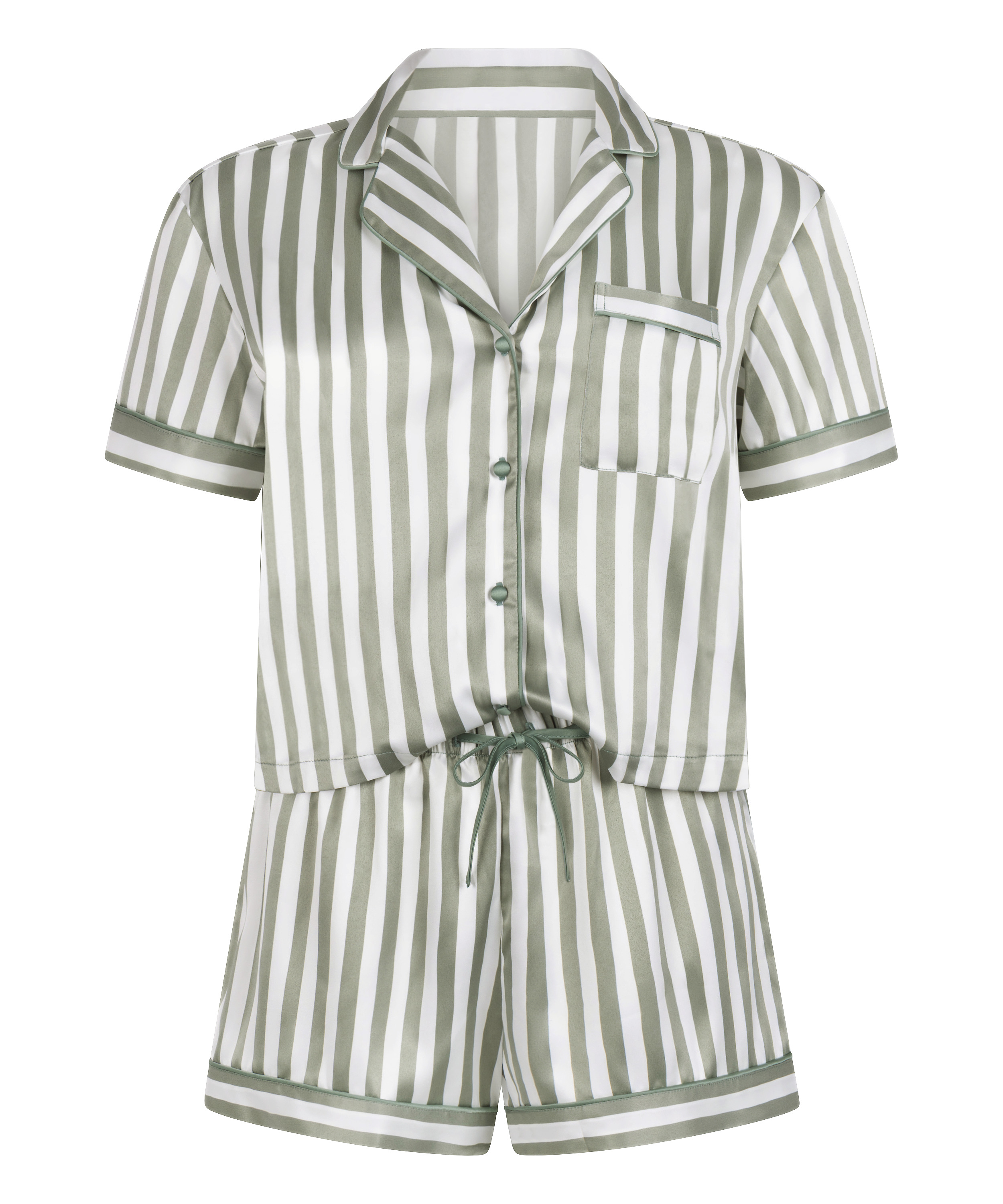 Satijnen pyjamaset, Groen, main