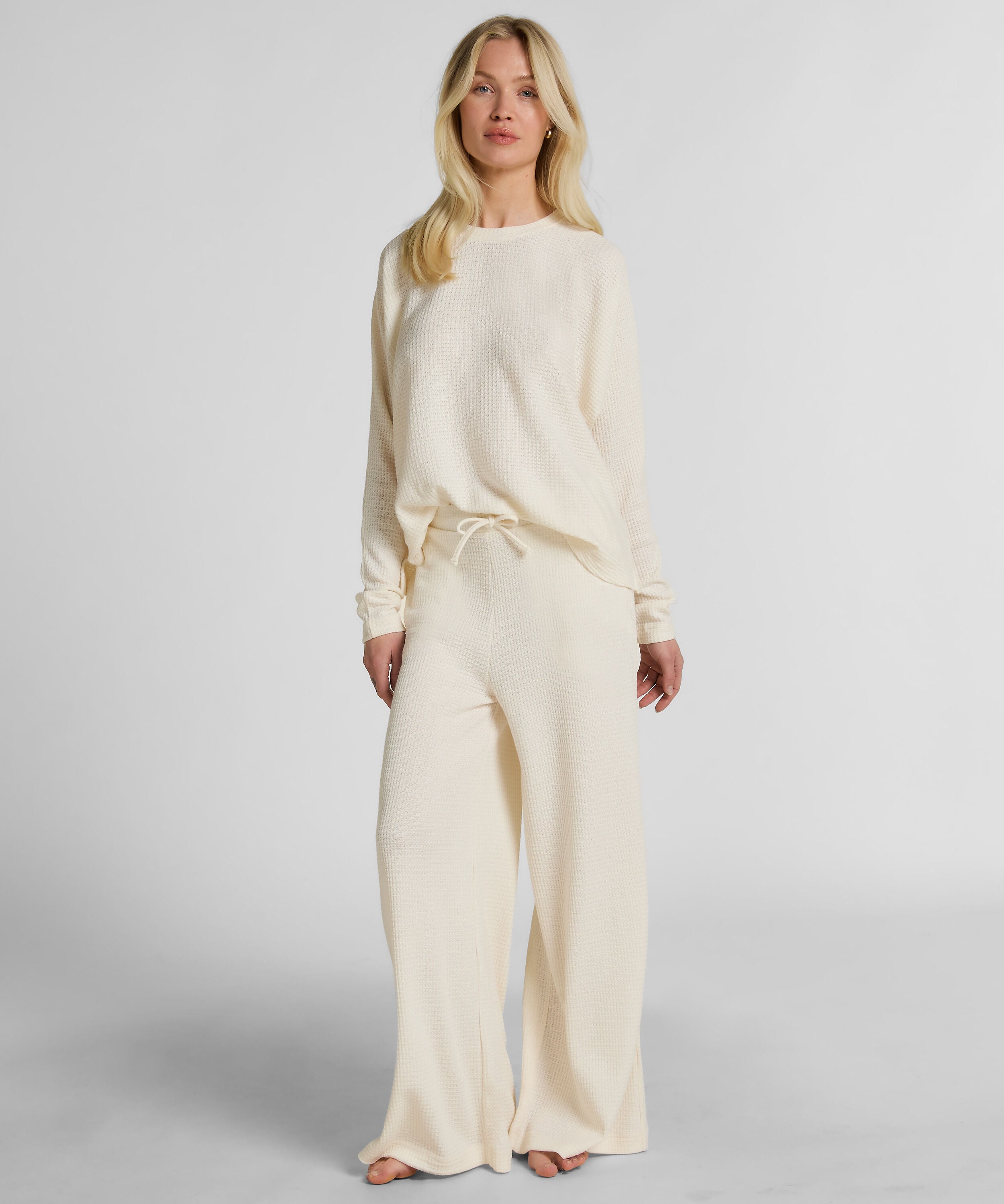 Broek Waffle Tracey, Wit Broek Waffle Tracey, Wit