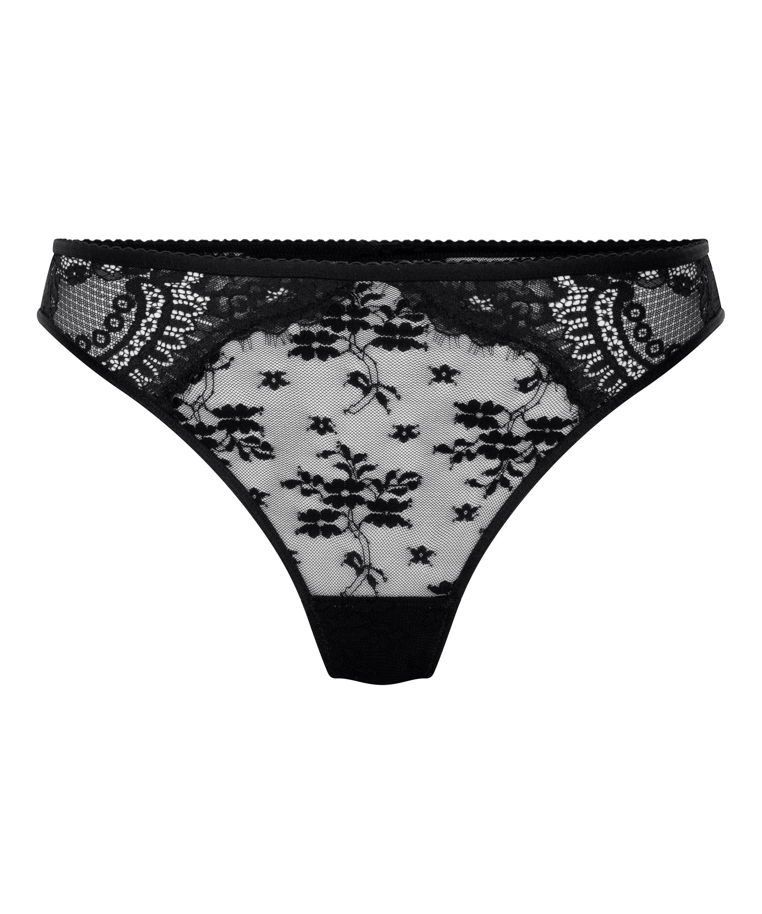 String jambe haute Lou, Noir, main