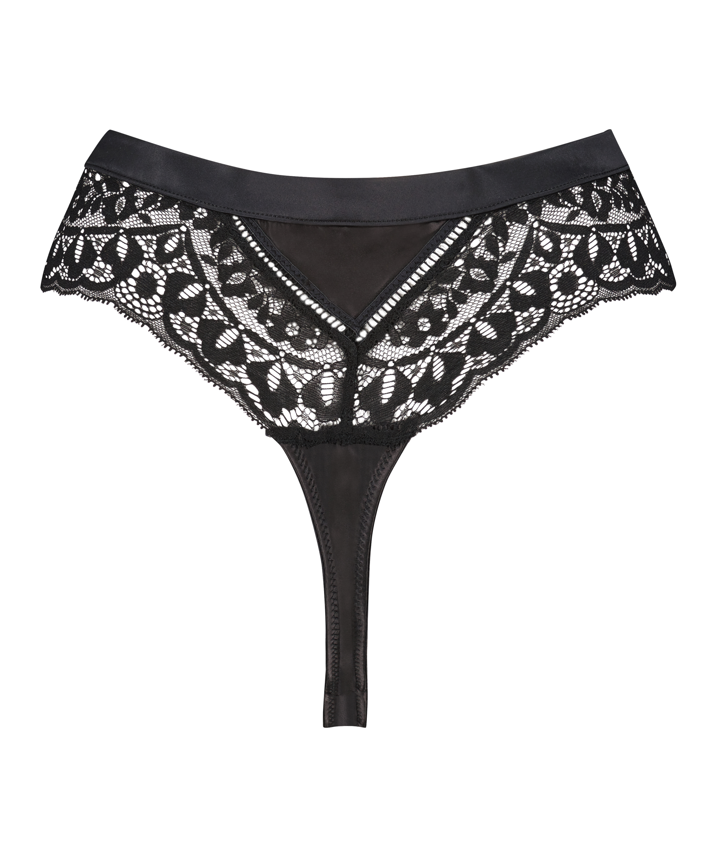 High waist string Niany, Zwart, main