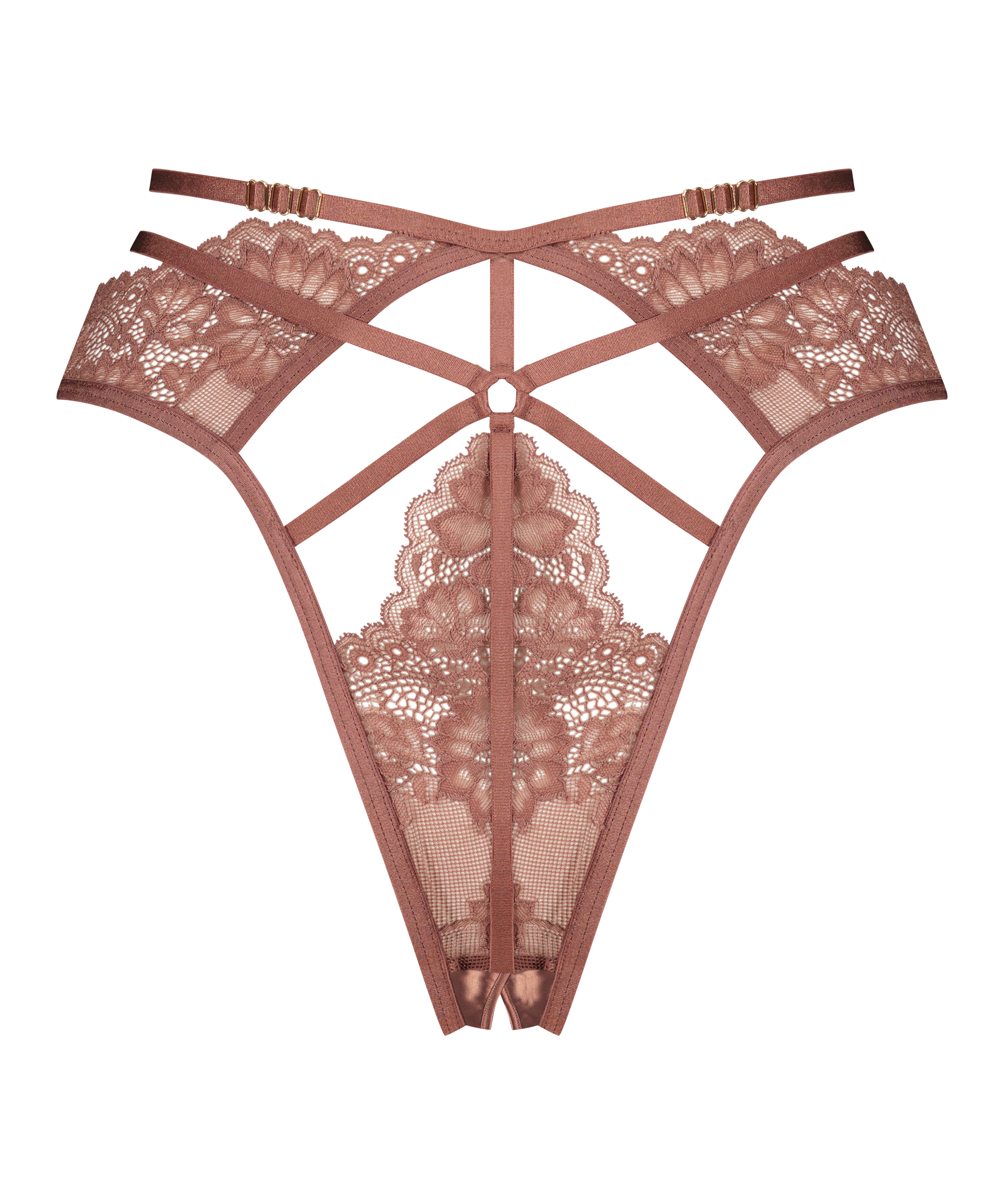 Brazilian met open kruis Roxanne, Paars, main