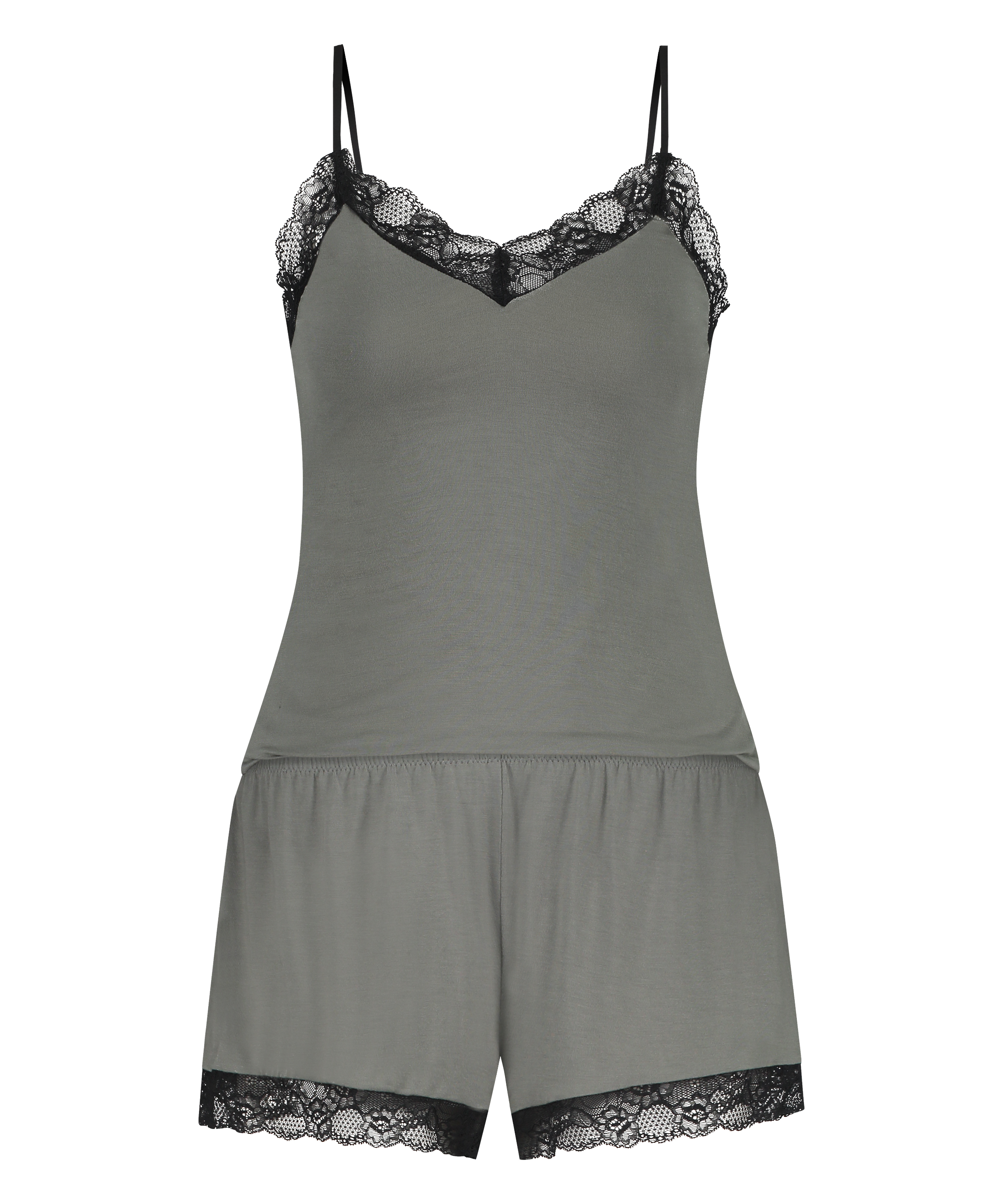 Ensemble de pyjama court Cami, Vert, main