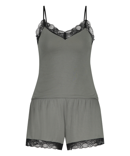 Ensemble de pyjama court Cami, Vert