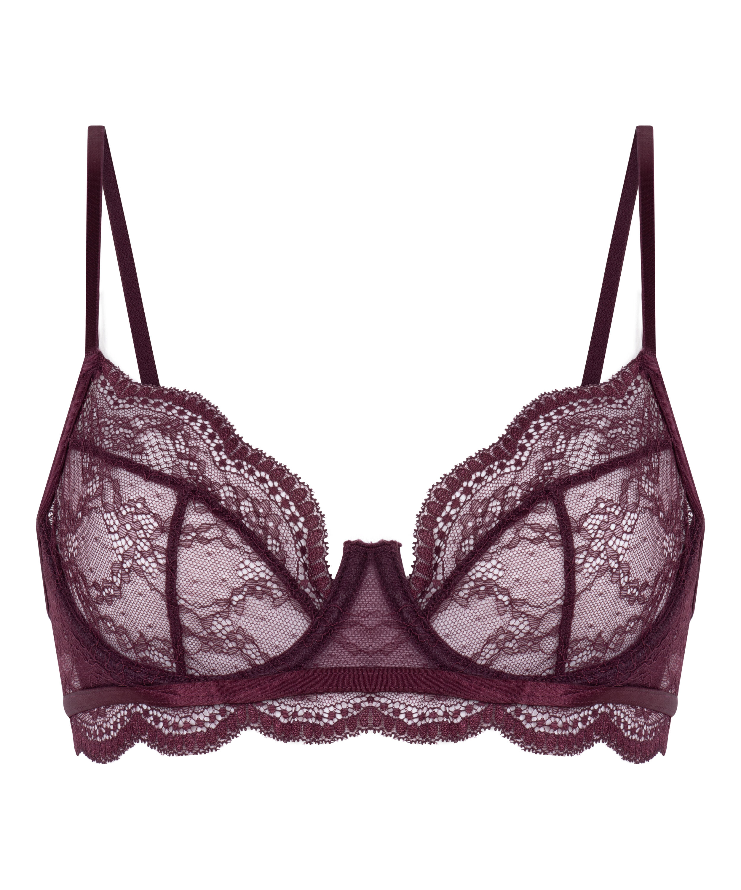 Soutien-gorge non-rembourr&eacute; &agrave; armatures Isabelle, Pourpre