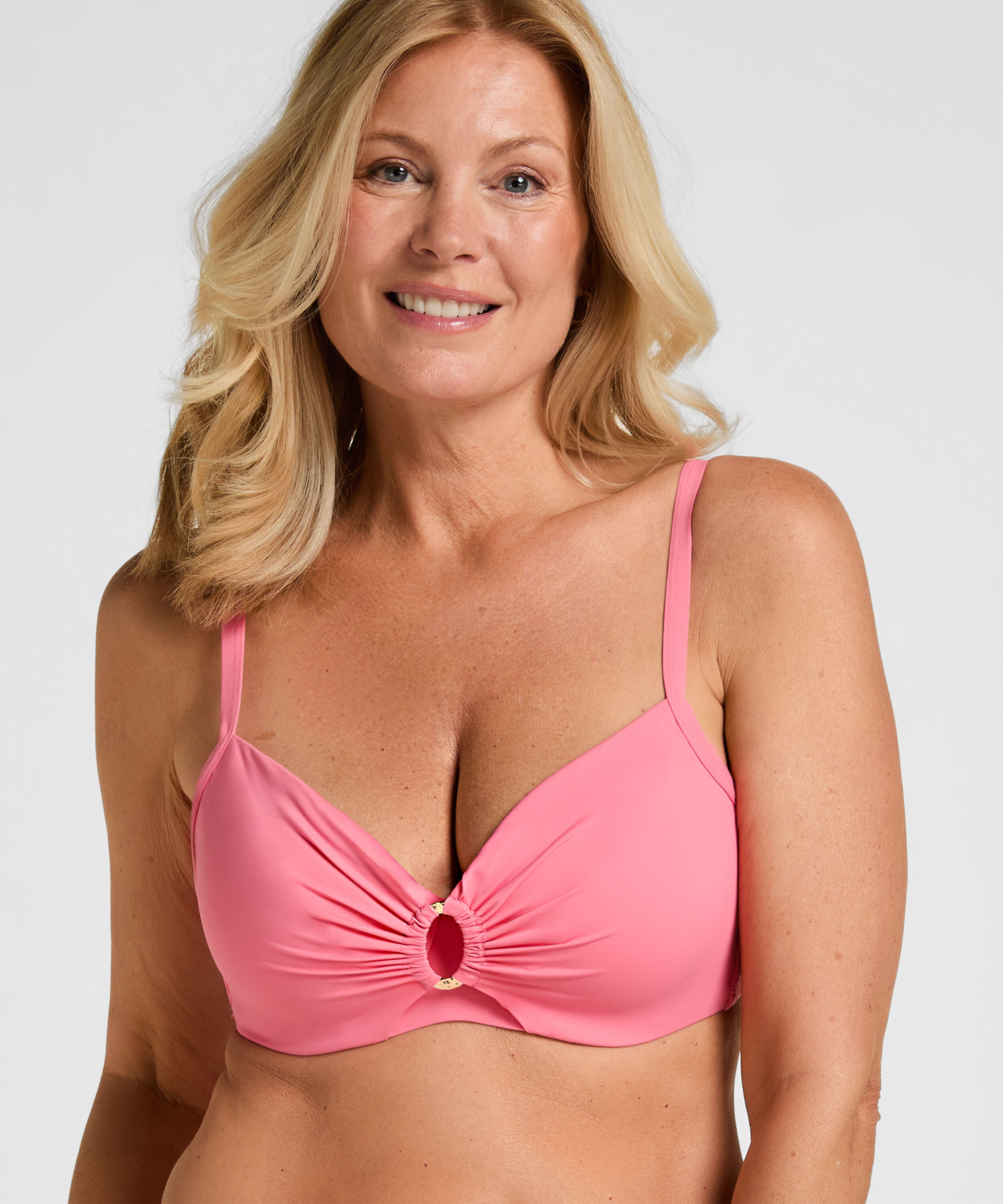 Niet-voorgevormde beugel bikinitop Luxe, Roze