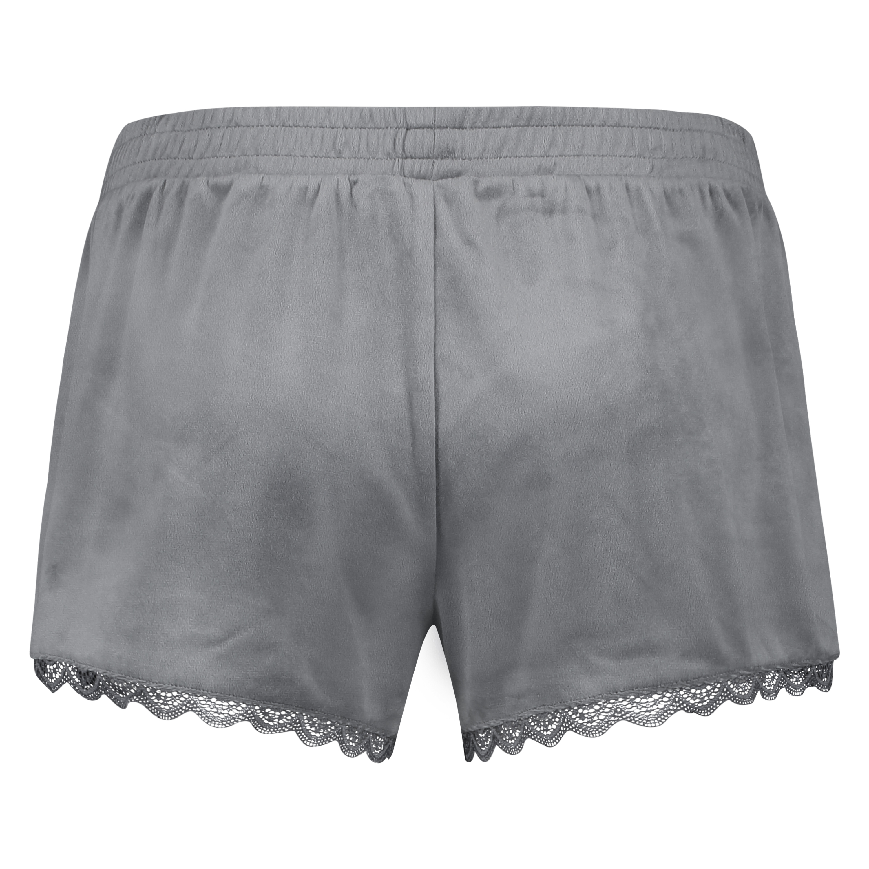 Short Velours Lace, Gris, main