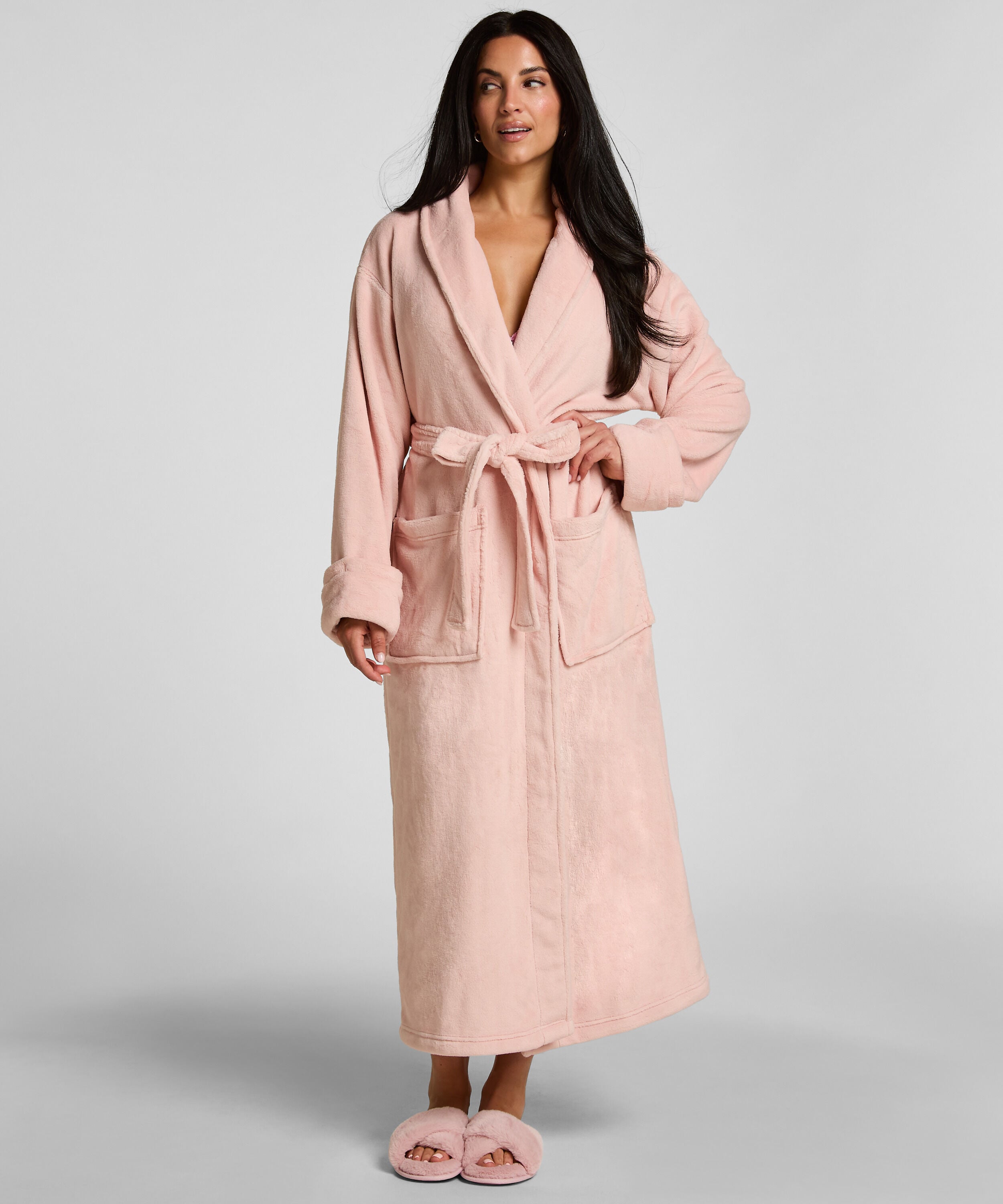 Peignoir en polaire douce, Rose