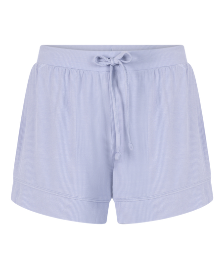 Short Jersey Rib Essential, Blauw