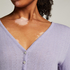 Pyjama top Henley, Paars