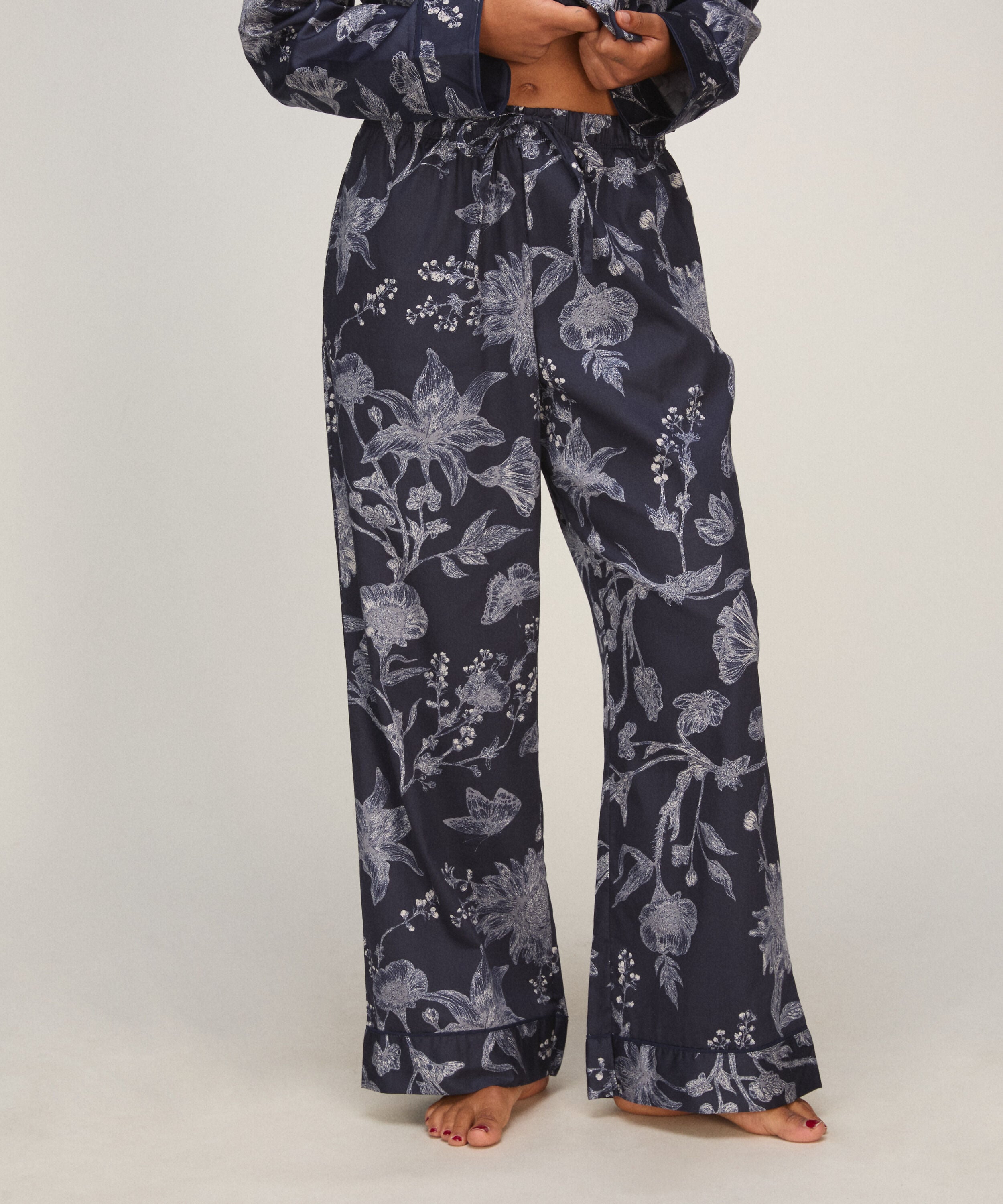 Pantalon Satiné, Bleu