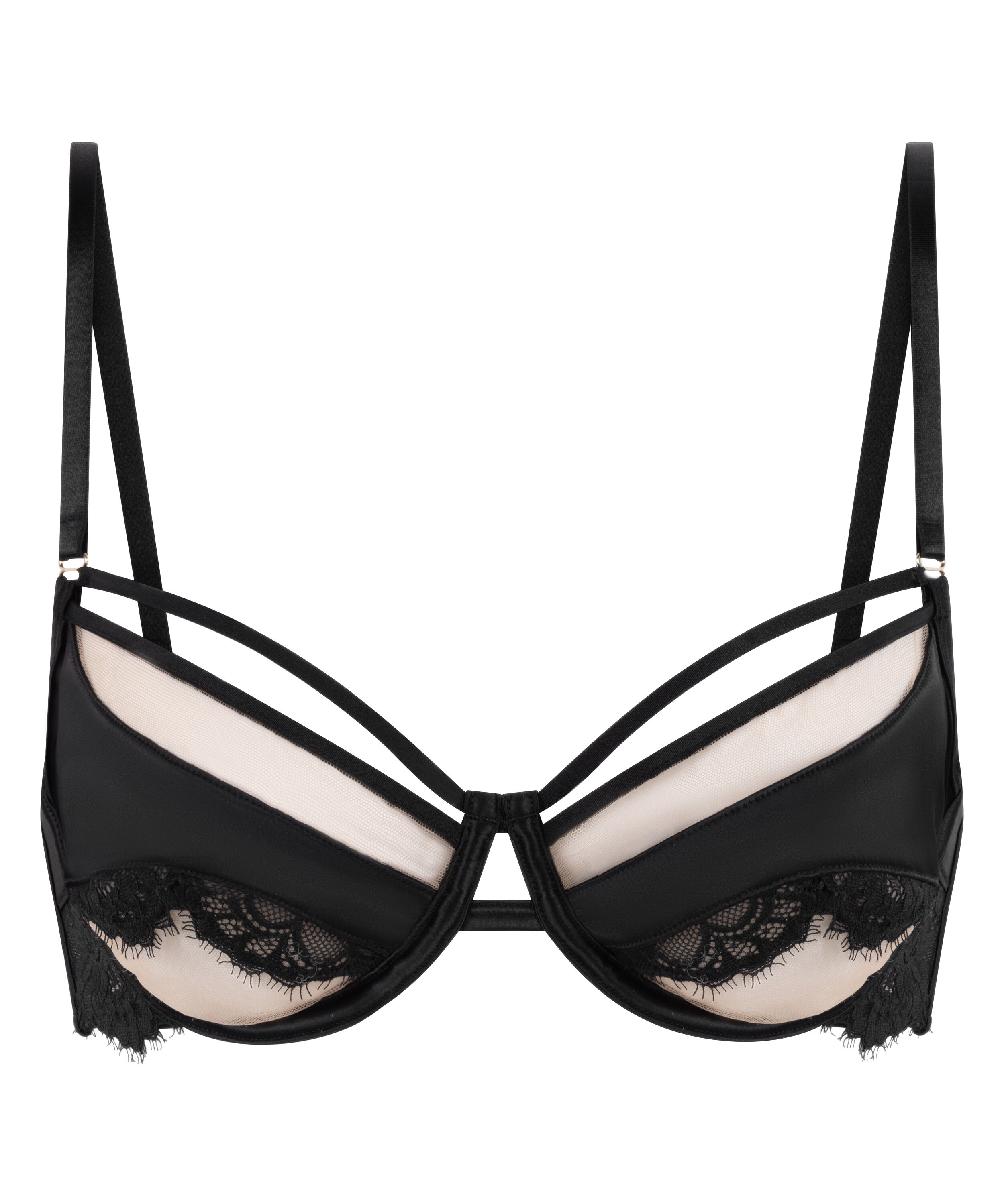 Soutien-gorge non-rembourr&eacute; &agrave; armatures Nisha, Noir