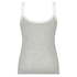 Singlet top cami rib lace, Grijs