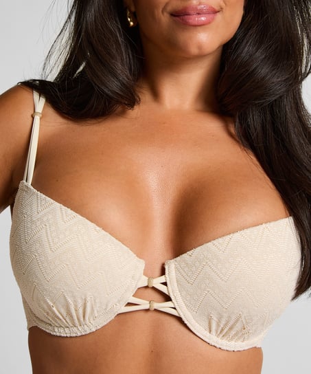 Crochet Bikini Top, Blanc