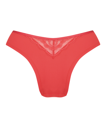 Slip br&eacute;silien &eacute;chancr&eacute; Nadine, Rouge