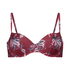 Niet-voorgevormde beugel bikinitop Tropic glam, Rood