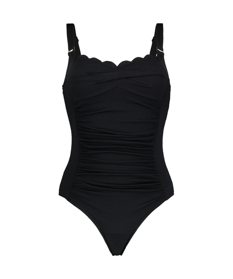 Maillot de bain Scallop, Noir