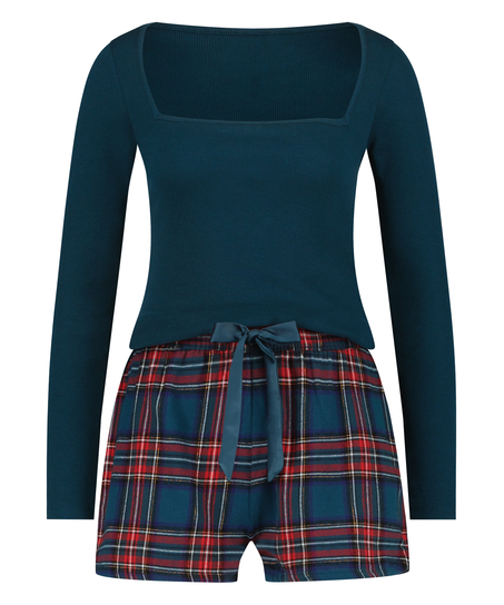 Pyjama set Twill, Bleu