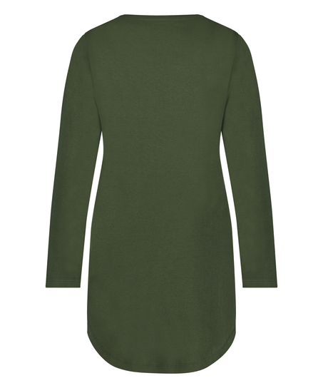 Chemise de nuit col rond, Vert