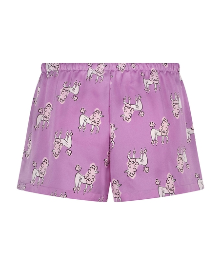 Pyjama short Satin, Paars