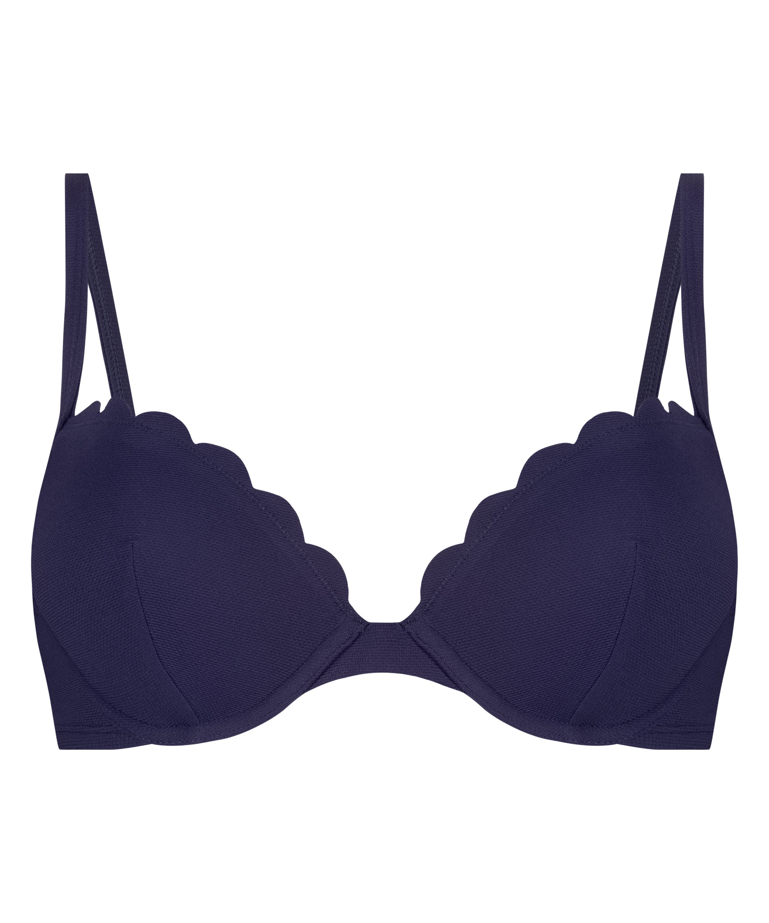 Voorgevormde beugel bikinitop Scallop, Blauw, main