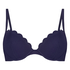 Voorgevormde beugel bikinitop Scallop, Blauw