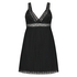 Slipdress Graphic lace, Zwart