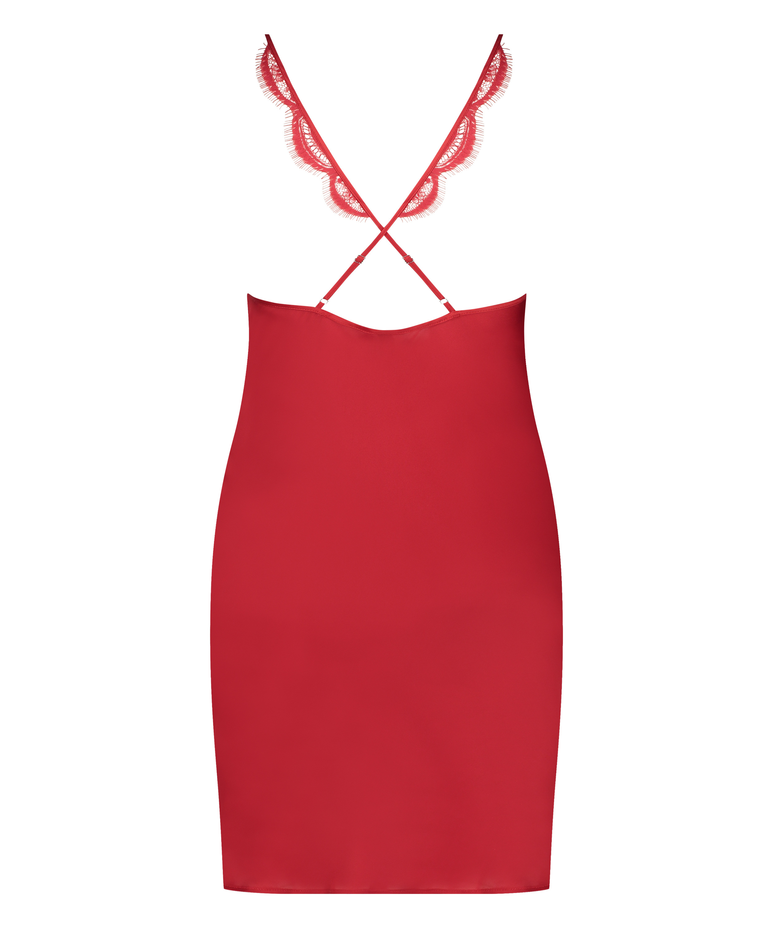 Slipdress Satin, Rood, main