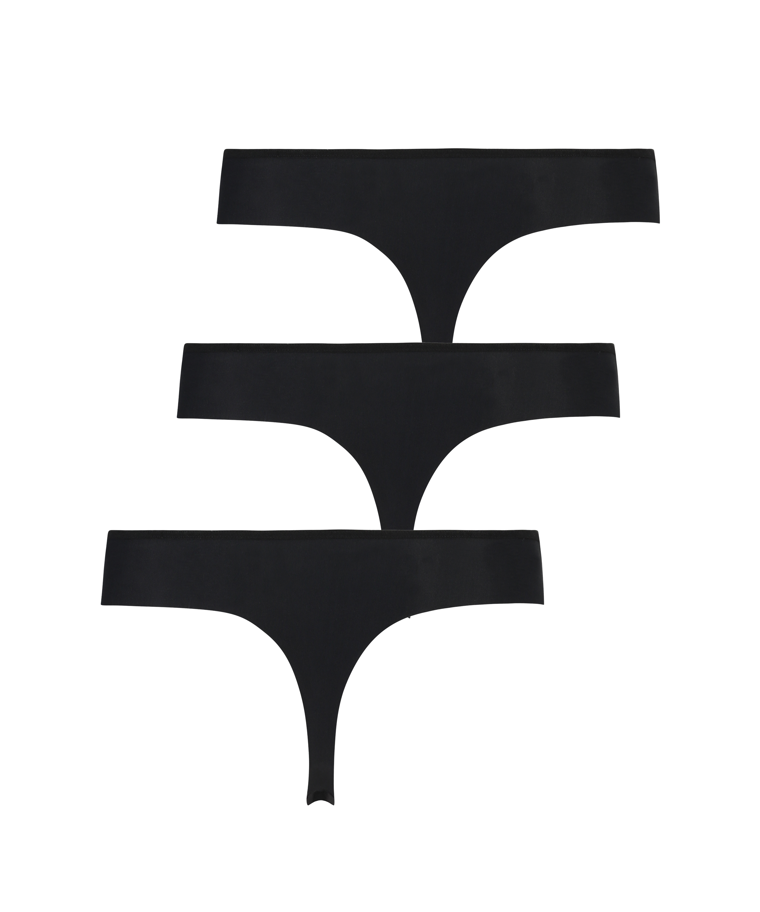 3-pack Invisible String, Zwart, main