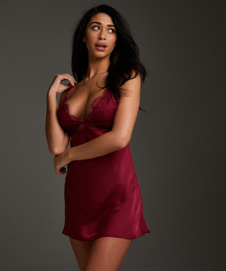 Nuisette Satin Holly, Rouge