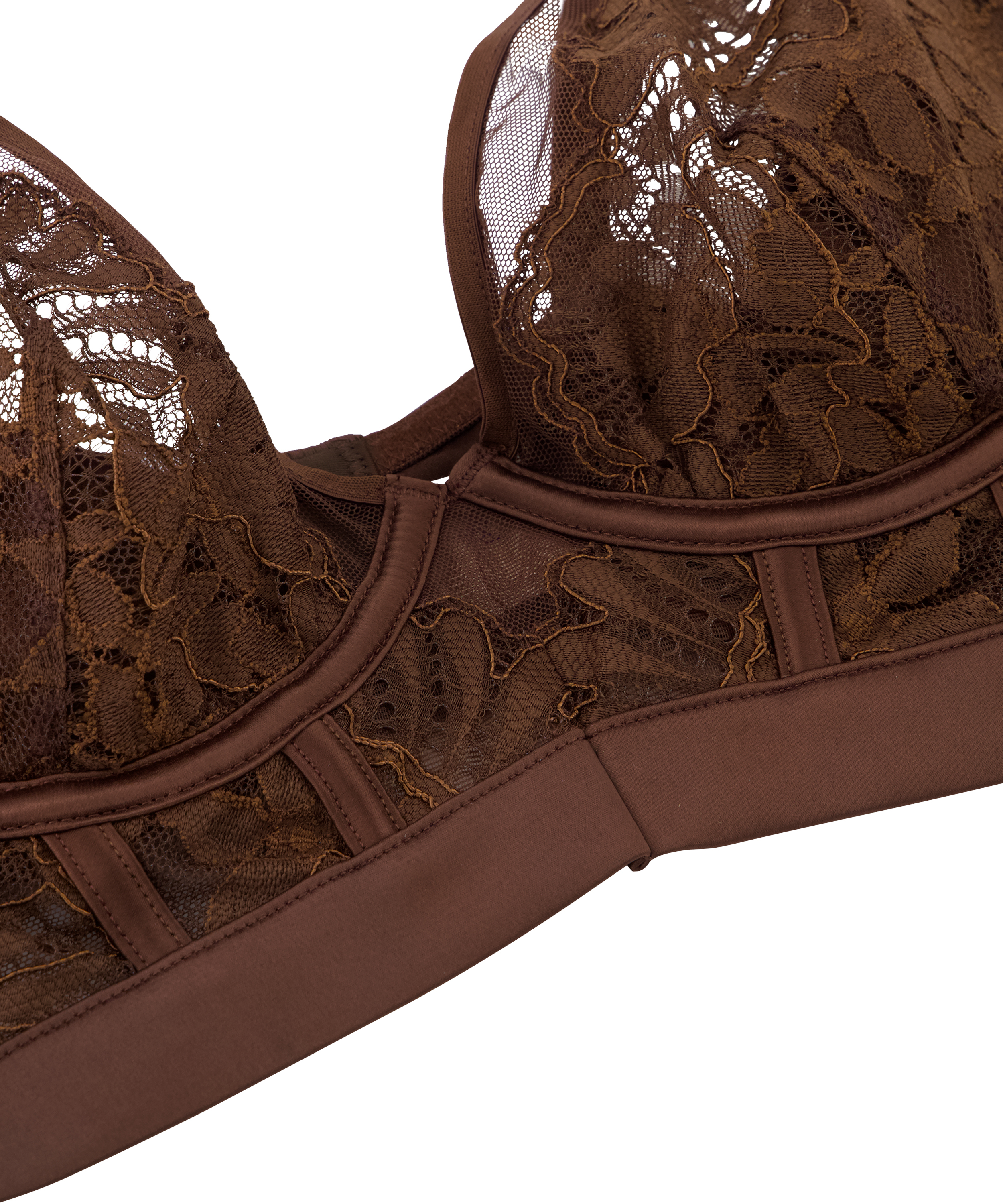 Soutien-gorge à armatures non préformé Indigo, Brun, main