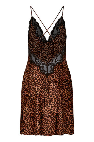Hunkemöller Slipdress Leopard Gabrielle Zwart, foto 2