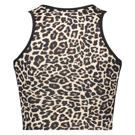 HKMX Sport cropped tanktop Luipaard, Grijs