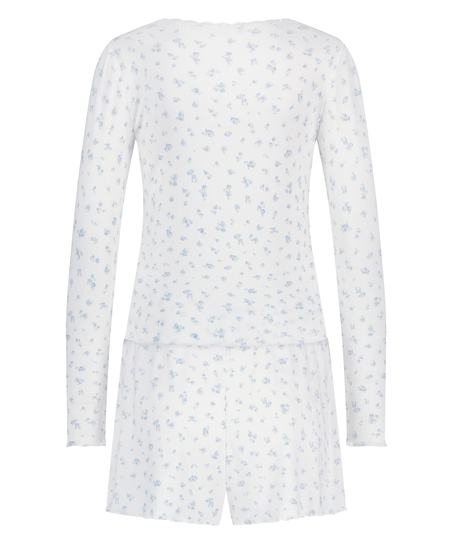 Ensemble pyjama côtelé, Bleu