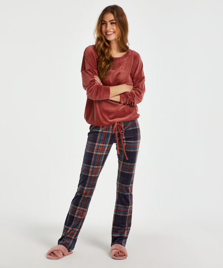 Legging Velours, Blauw