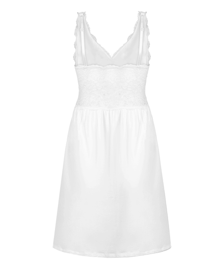 Slipdress Nora Lace, Wit