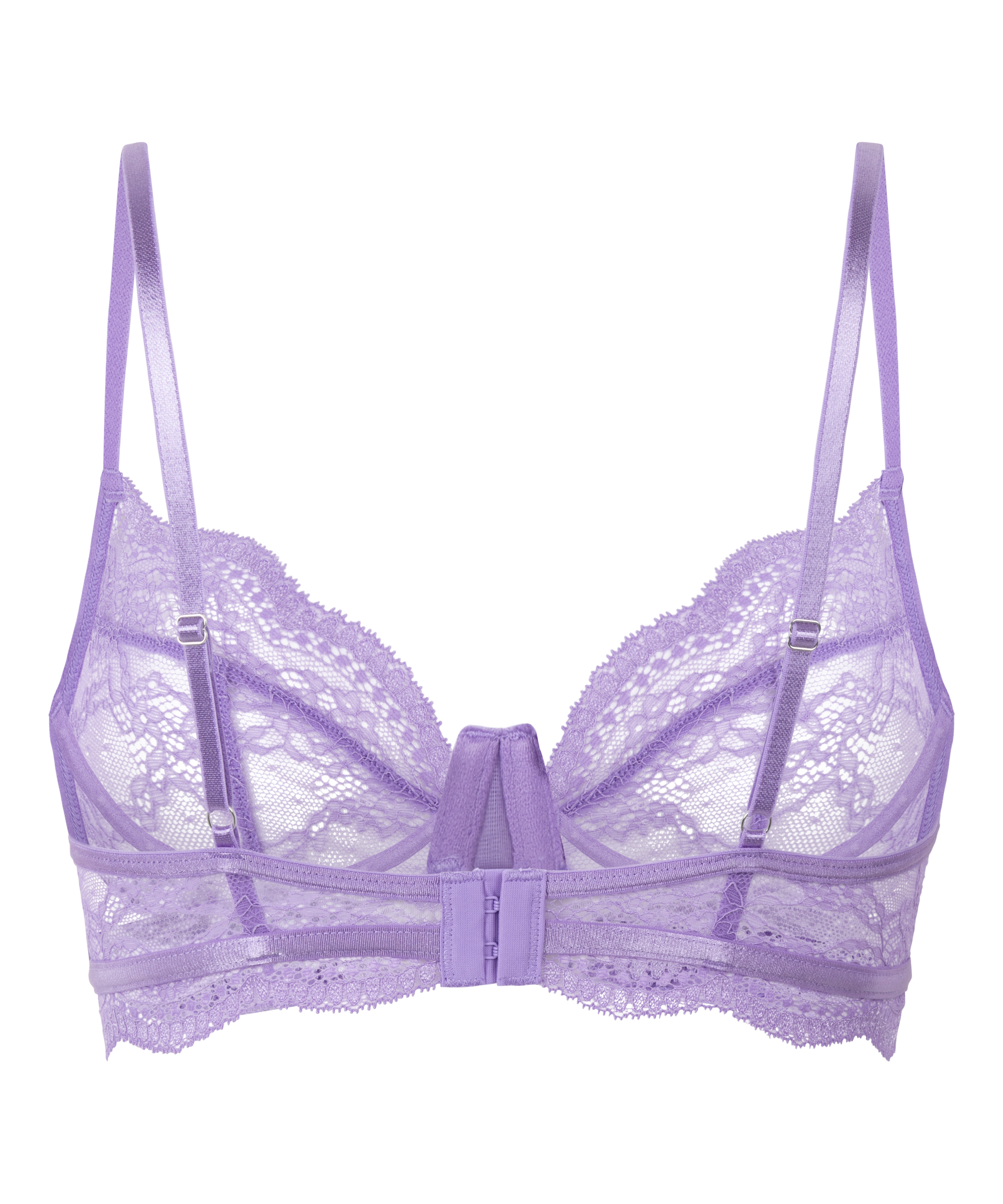 Soutien-gorge non-rembourr&eacute; &agrave; armatures Isabelle, Pourpre, main