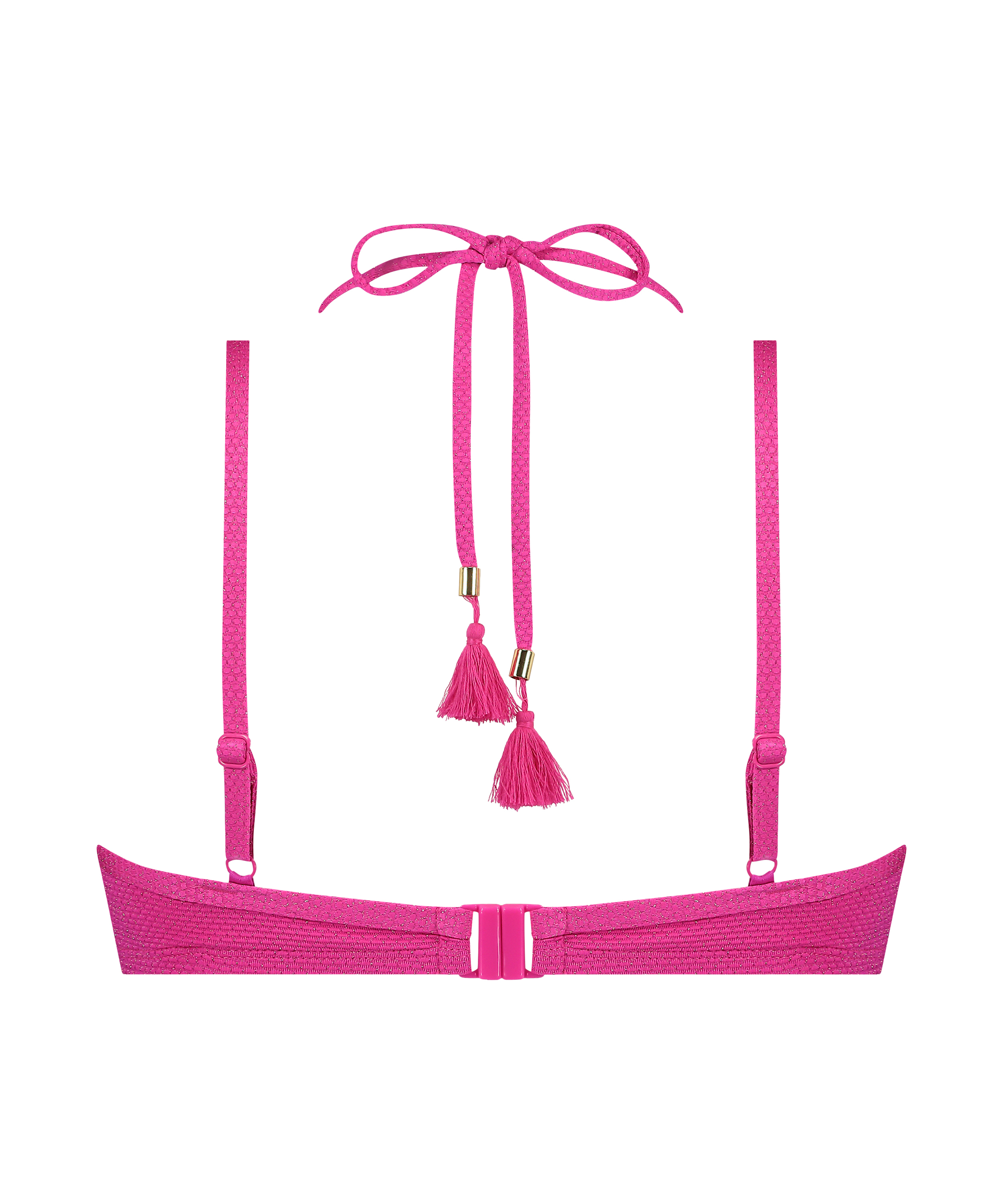 Haut de bikini Lurex Scallop, Rose, main