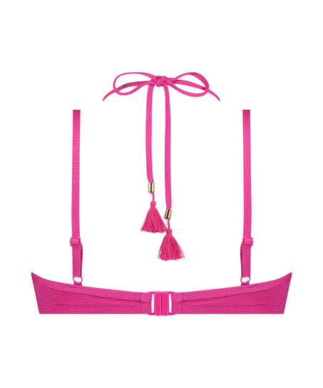 Haut de bikini Lurex Scallop, Rose