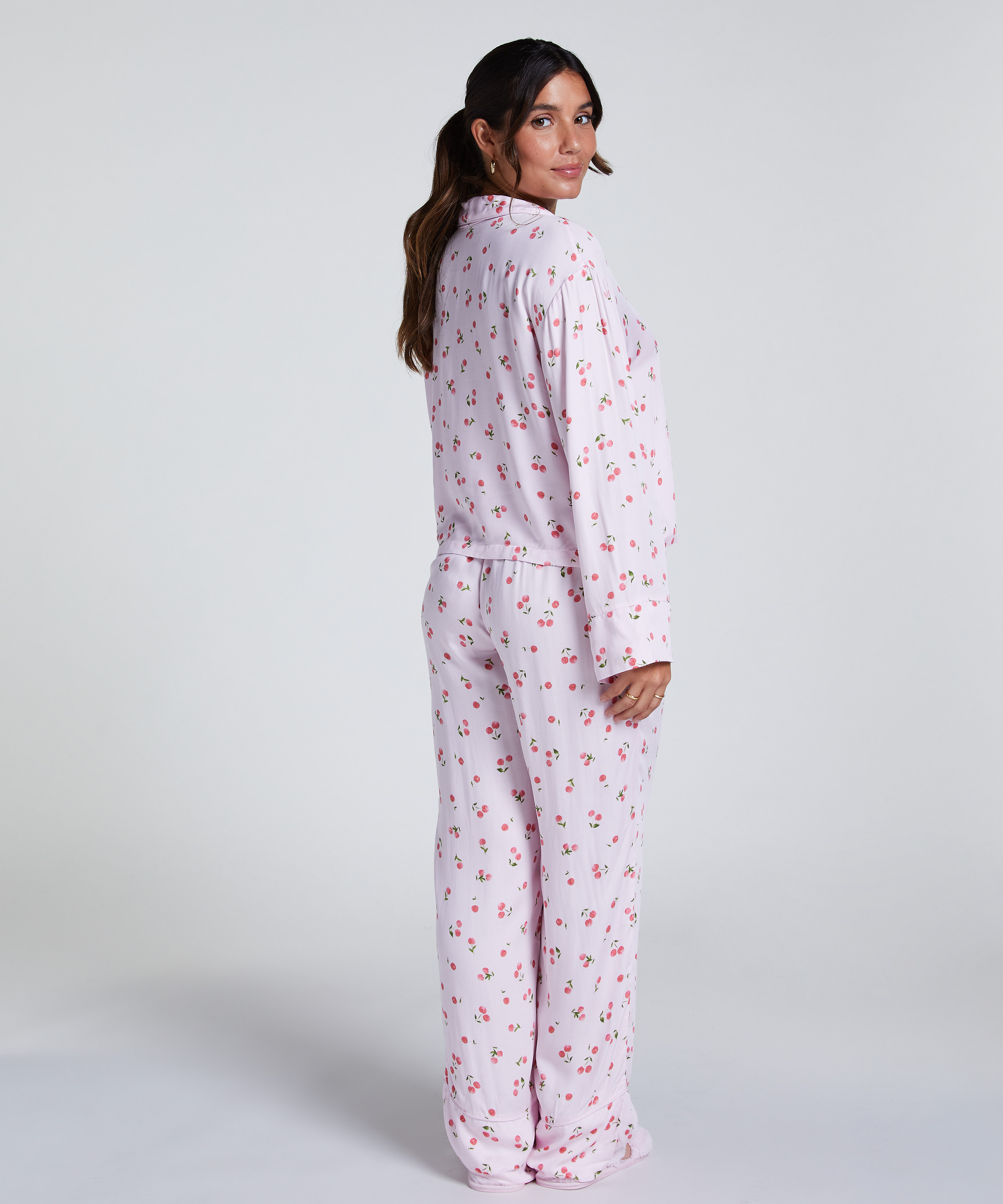 Jacket lange mouwen Satijn, Roze, main