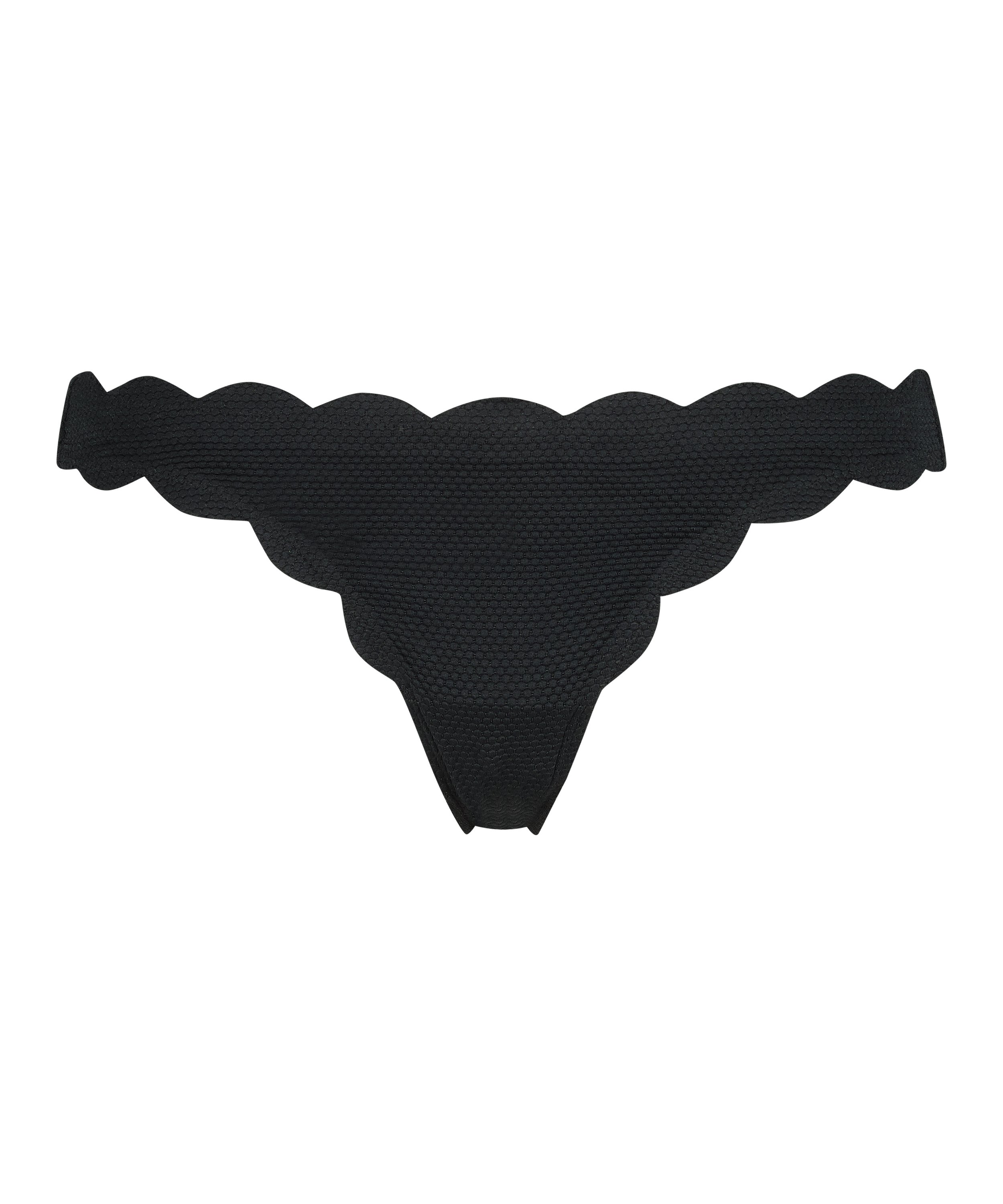 Rio Bikinibroekje Scallop, Zwart, main