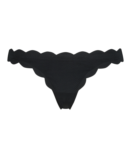 Rio Bikinibroekje Scallop, Zwart