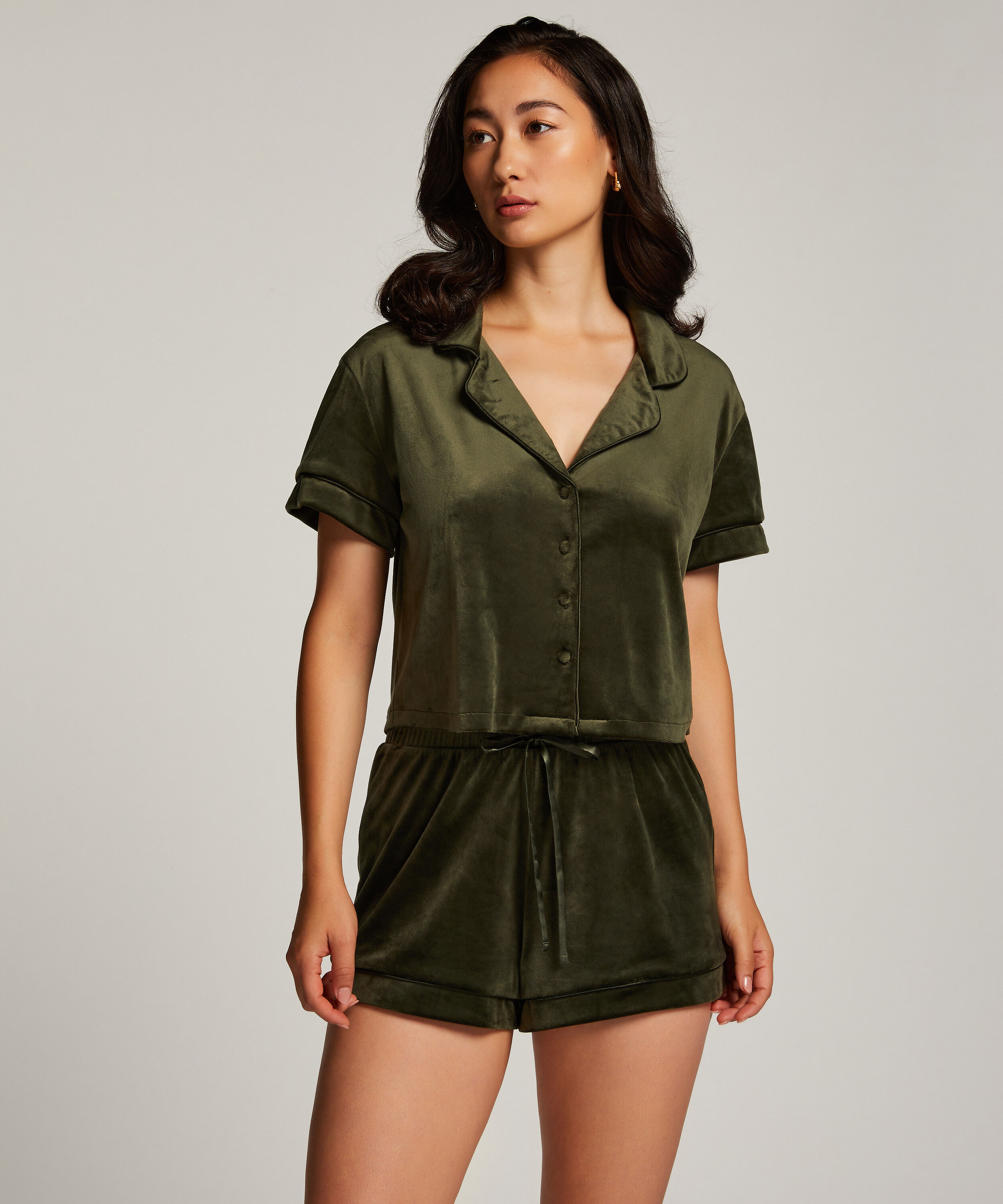 Shorts Velours, Groen