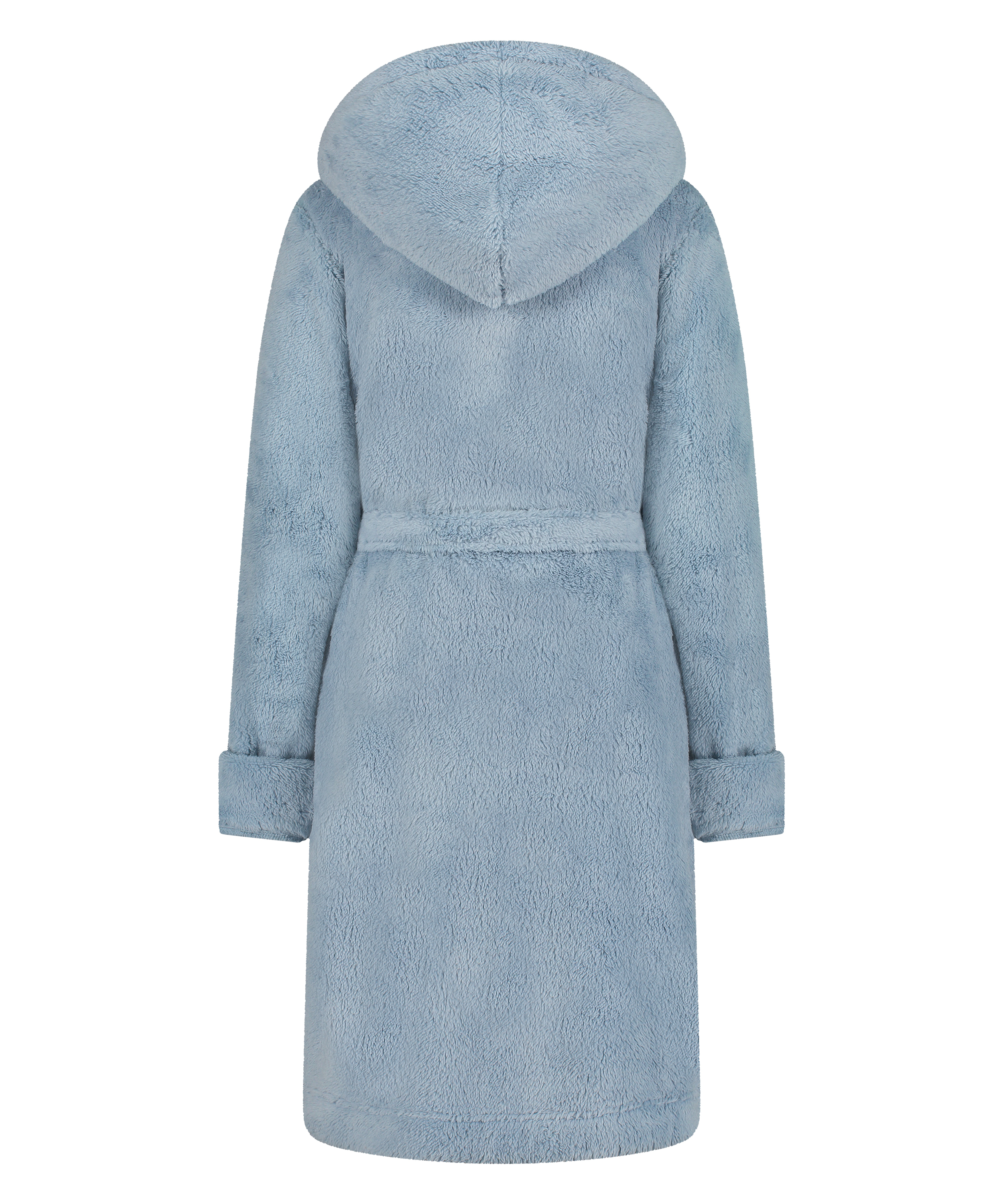 Badjas Fleece kort, Blauw, main