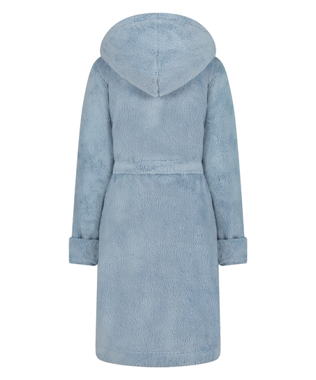 Badjas Fleece kort, Blauw