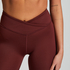 HKMX Legging croisé à taille haute, Rouge