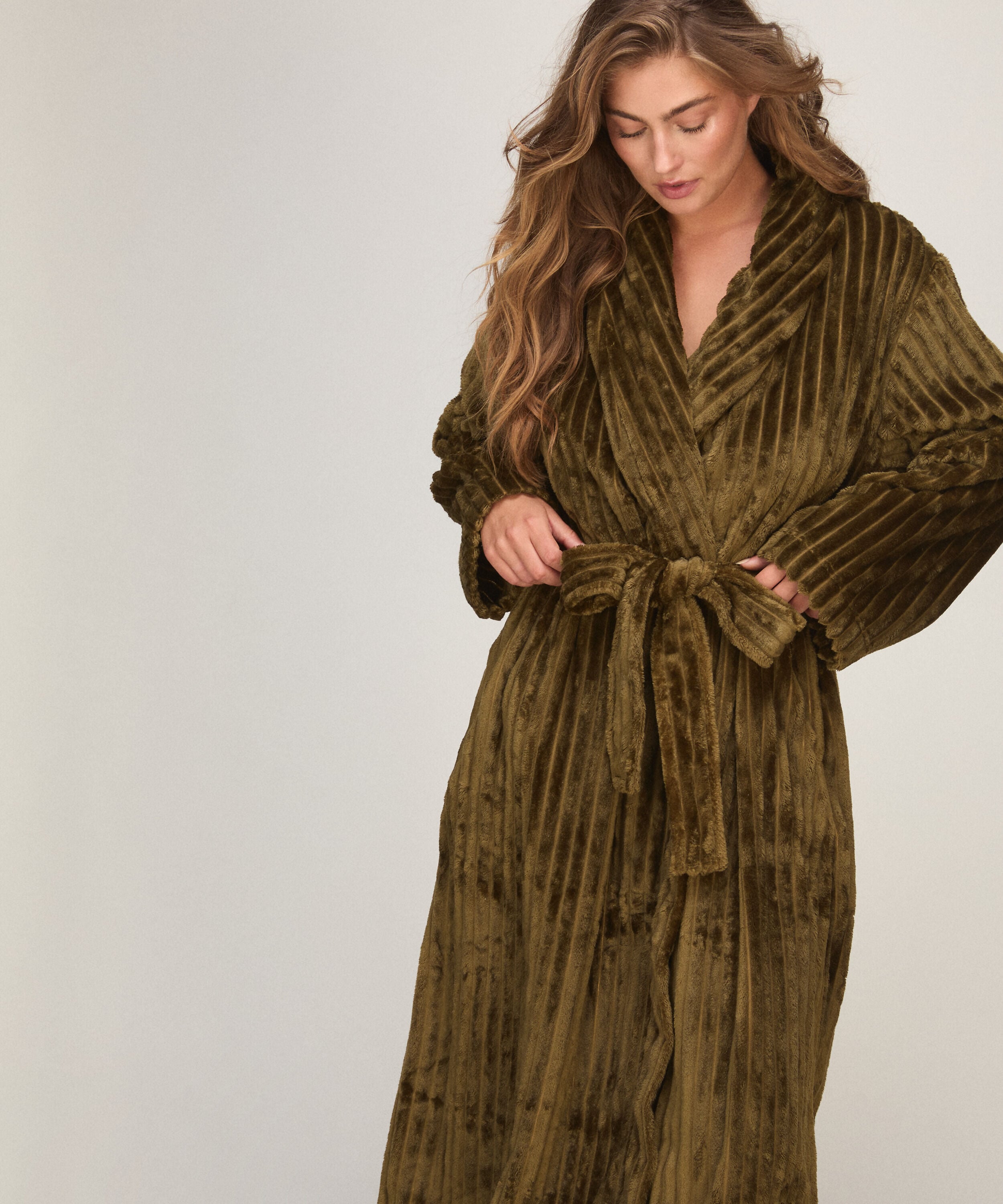 Badjas Jacqueared Fleece, Groen